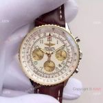 JF Replica Breitling Navitimer 2-Tone White Dial Watch 43mm